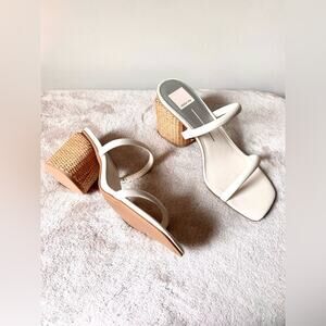 Dolce Vita White Narra Sandal Heels NEW